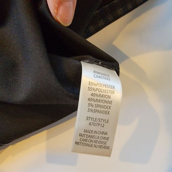 2 Women's Pencil Skirt Max Studio & Kenar Stretch 14 XL Black White Check LOT - Picture 5 of 10